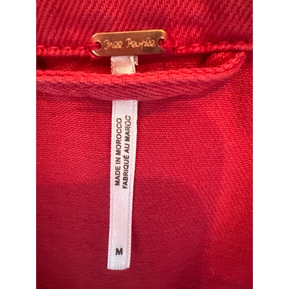 Free People Women’s Rumors Denim Jacket 
 Strawberry Red Size Medium - Picture 6 of 12
